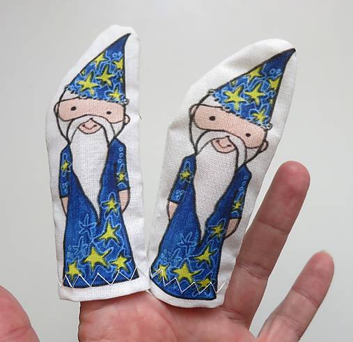 MINI pršteková maňuška - sada Kráľovstvo (čarodejník)