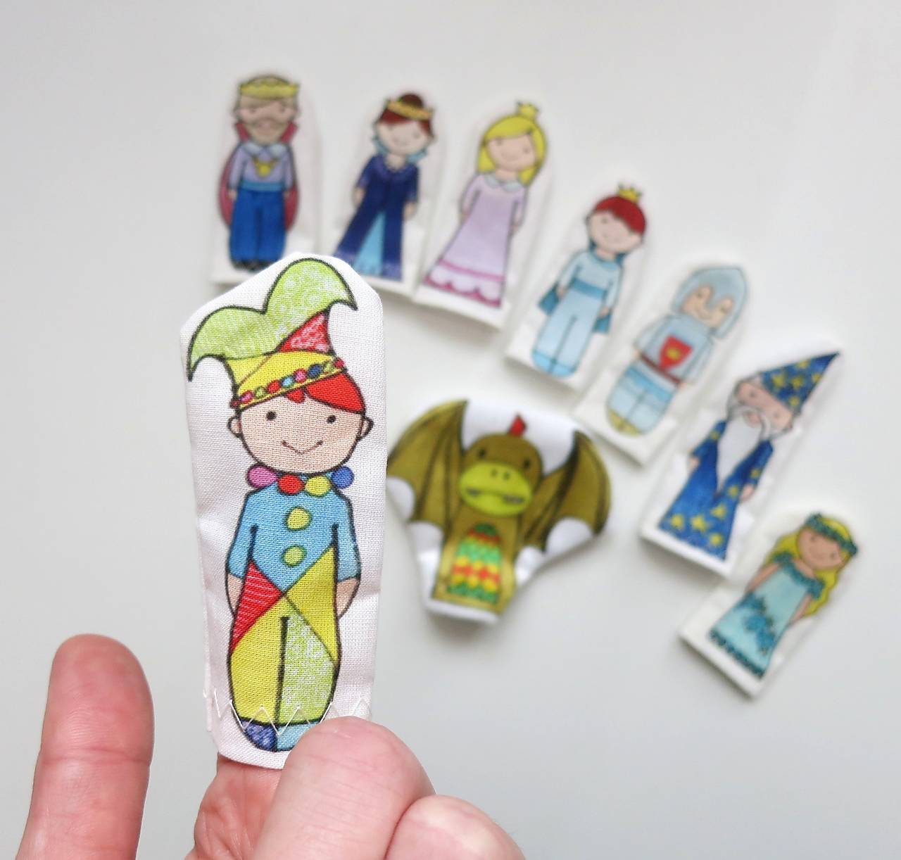 MINI pršteková maňuška - sada Kráľovstvo (pajác)