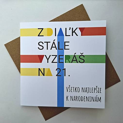 Papiernictvo - Vtipná narodeninová pohľadnica - 17641100_