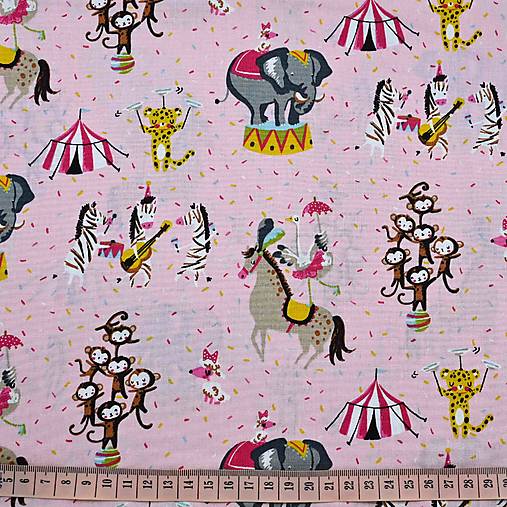 Textil - Magický ružový cirkus - 105x120 cm - 17641487_