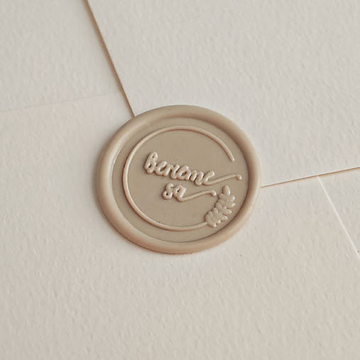 Papiernictvo - Hotové samolepiace pečate - Berieme sa (Taupe) - 17644402_