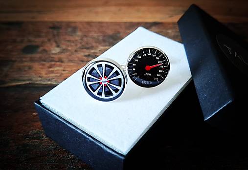 Pánske šperky - Manžetové gombíky tachometer - 17644273_
