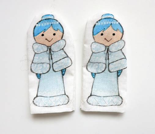 MINI pršteková maňuška - sada Ľadová kráľovná (Ľadová kráľovná)