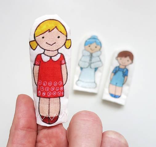 MINI pršteková maňuška - sada Ľadová kráľovná