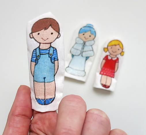 MINI pršteková maňuška - sada Ľadová kráľovná