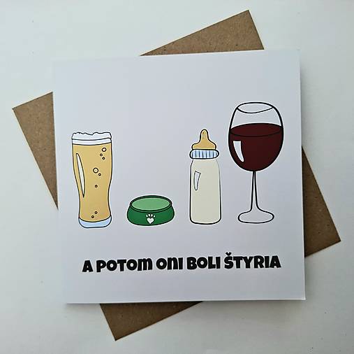 Papiernictvo - Vtipná pohľadnica k bábätku - 17642957_