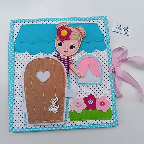 Hračky - Quiet book domček - 17644397_