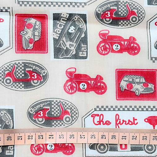 Textil - Autá, motorky - 60x110 cm - 17643532_