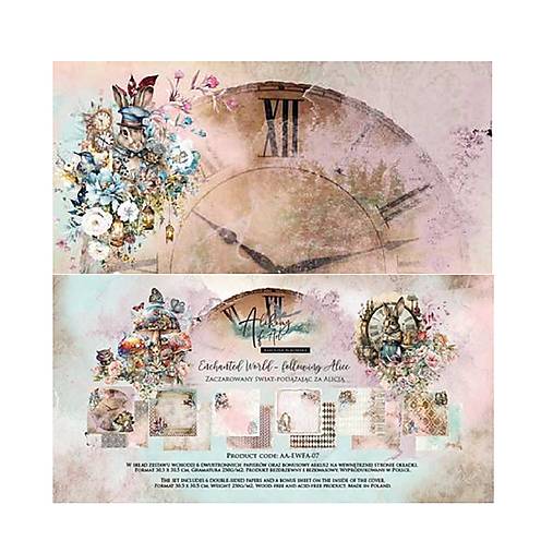 Papier - Scrapbook papier 12x12 EnchanTed World - following Alice - 17645353_