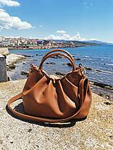 Kabelky - Kožená kabelka Béatrice (hnedá) - 17645712_