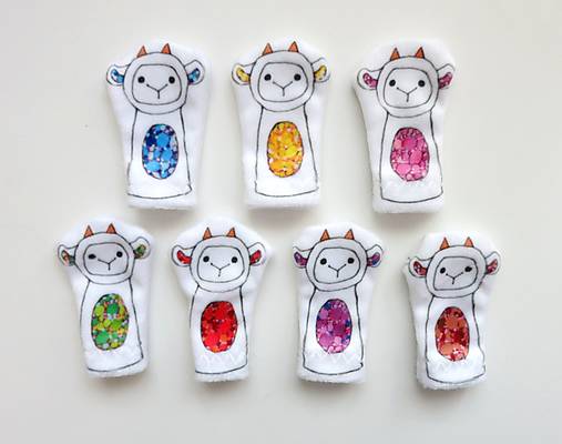 MINI pršteková maňuška - sada Vlk a kozliatka