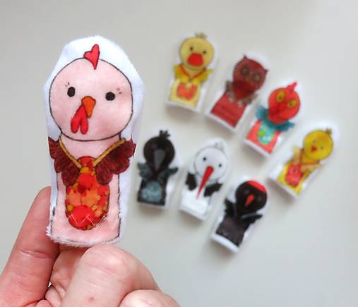 MINI pršteková maňuška - sada ornitologická