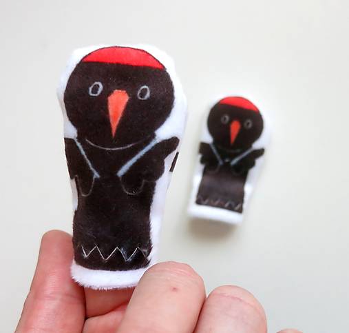 MINI pršteková maňuška - sada ornitologická (ďateľ)