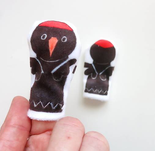 MINI pršteková maňuška - sada ornitologická (ďateľ)