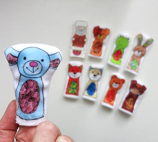MINI pršteková maňuška - sada rozprávka Domček, domček, kto v tebe býva?