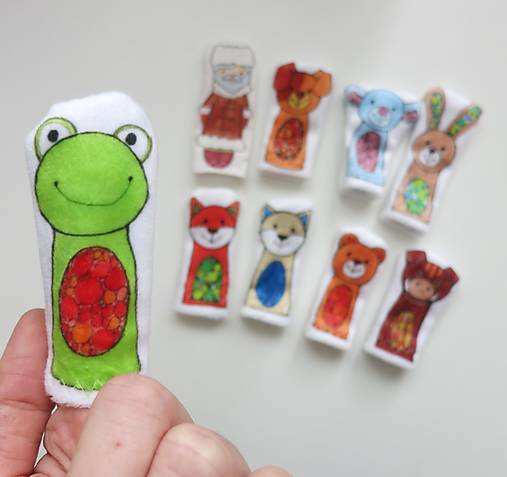 MINI pršteková maňuška - sada rozprávka Domček, domček, kto v tebe býva?