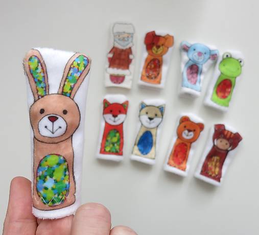 MINI pršteková maňuška - sada rozprávka Domček, domček, kto v tebe býva?
