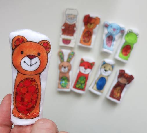 MINI pršteková maňuška - sada rozprávka Domček, domček, kto v tebe býva?