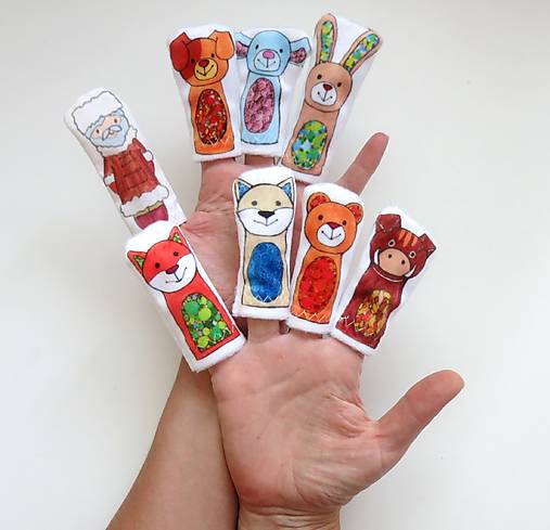 MINI pršteková maňuška - sada rozprávka Domček, domček, kto v tebe býva?