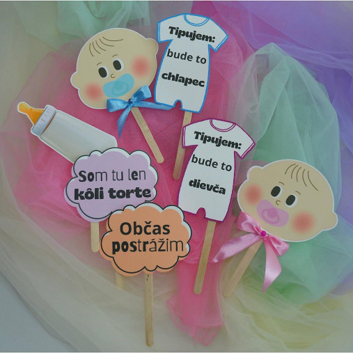 Rekvizity na babyshower - dekorácie a doplnky na oslavu bábätka