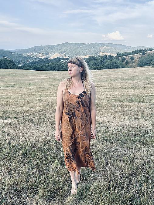 saty prirodne farbene lanove
