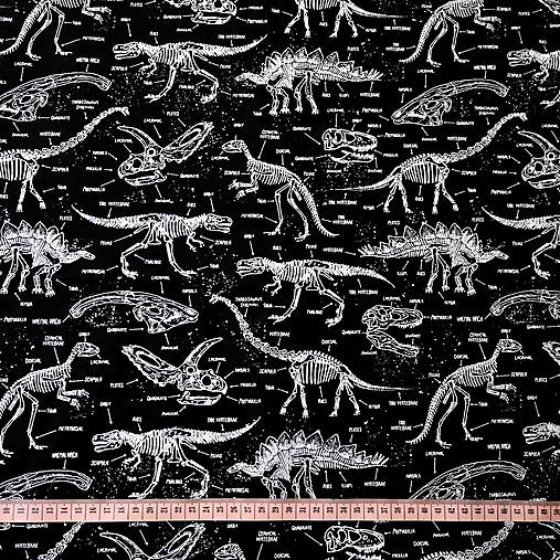 Textil - Dinosaurs (svieti v tme) - 135x110 cm - 17645449_