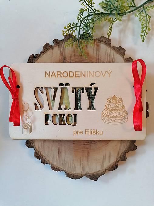 Papiernictvo - Drevena obalka k narodeninám _ Svätý pokoj  (Obálka s menom oslavenca) - 17645393_
