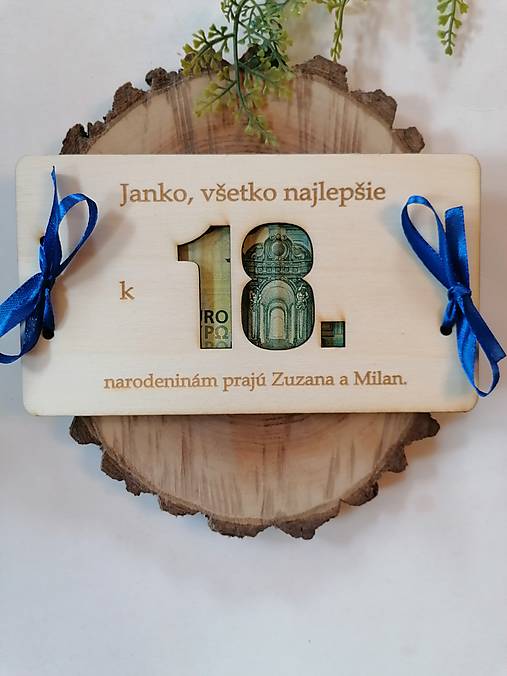 Papiernictvo - Drevena obalka k narodeninám _ číslica - 17645395_