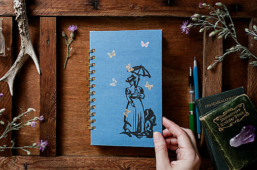 Papiernictvo - Anna - upcyklovaný zápisník/skicár - 17645843_