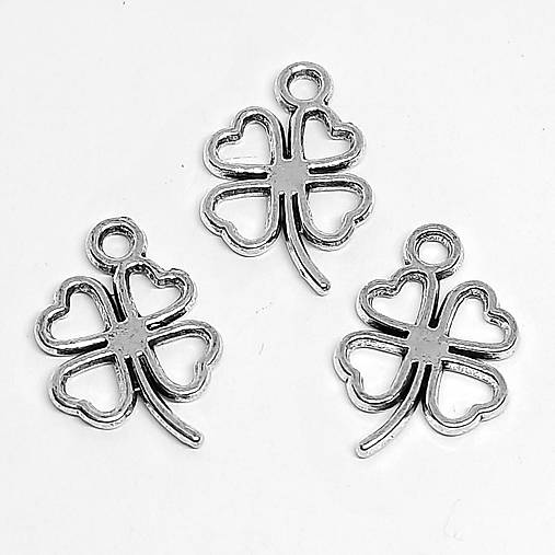 Prívesok štvorlístok 17x12mm-1ks