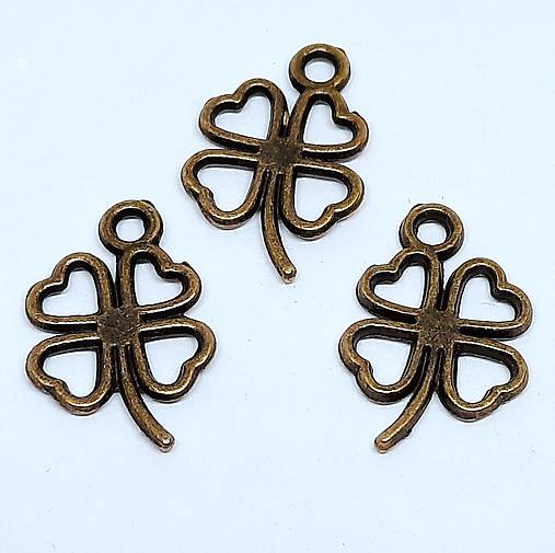 Prívesok štvorlístok 17x12mm-1ks