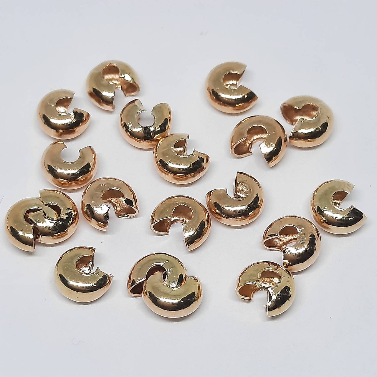 Krytka na zatláč.rokajl-1ks (5mm/zlatá tmavá)