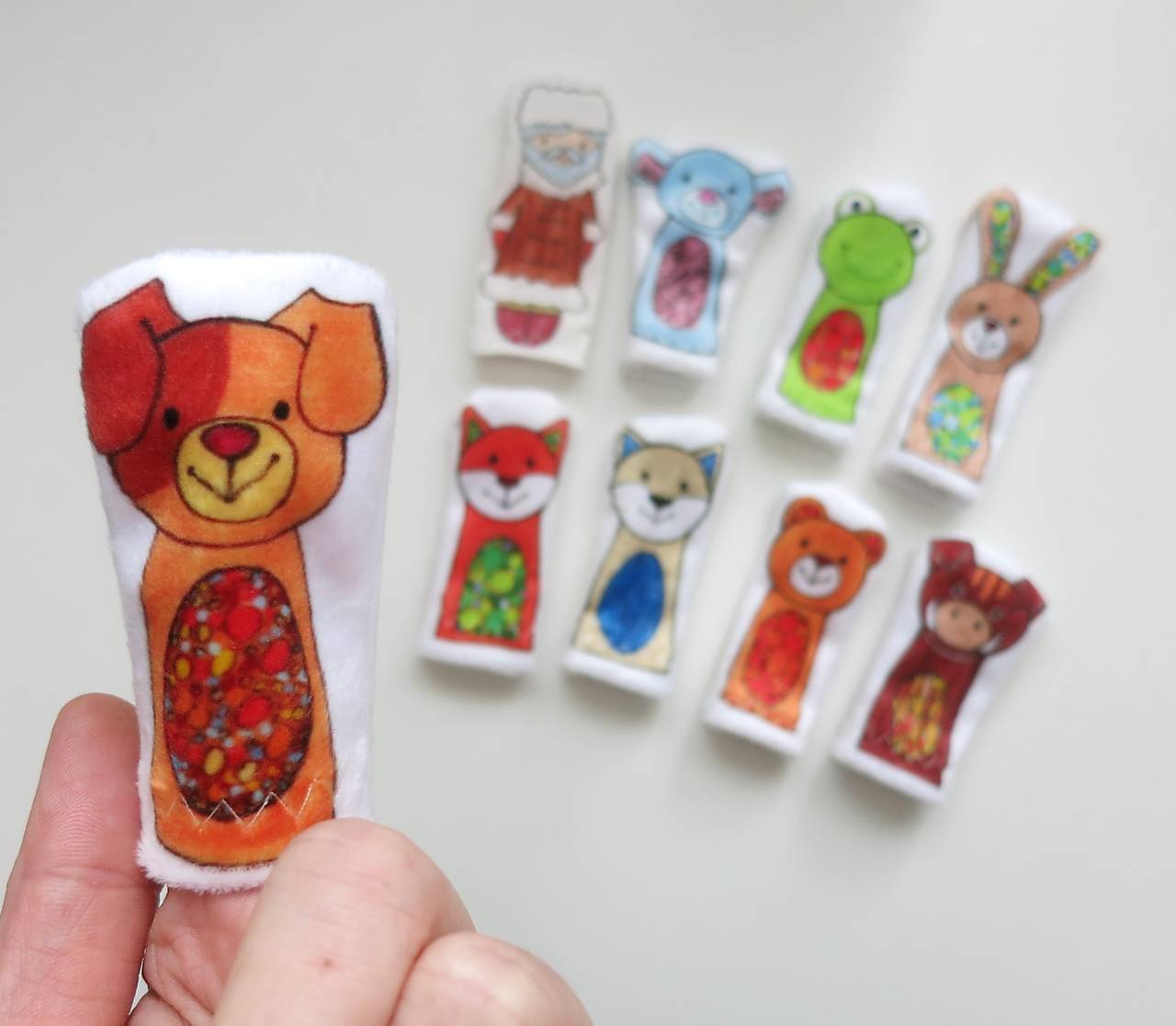 MINI pršteková maňuška - sada rozprávka Domček, domček, kto v tebe býva? (havko)