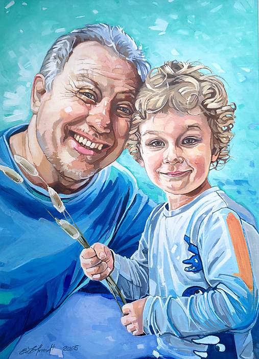 Obrazy - Portrét na želanie - akryl - 17649166_