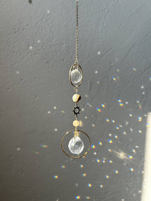 Dekorácie - Lapač slnka, Slnko a Mesiac malý (Slnko) - 17649277_