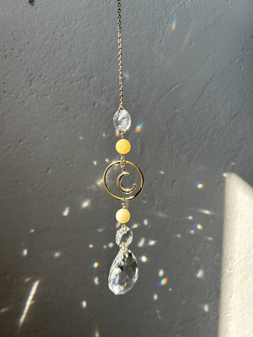 Dekorácie - Lapač slnka Neutral kvapky (Mesiac) - 17649427_