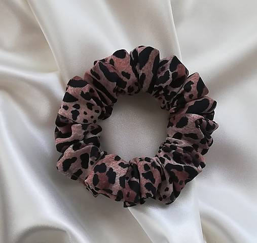 Ozdoby do vlasov - Gumička Scrunchie LEO, veľkosť: SLIM  - 17649169_