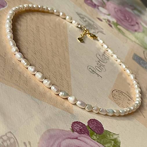 Mini Freshwater Pearls Necklace / Náhrdelník z drobných oválnych sladkovodných perál
