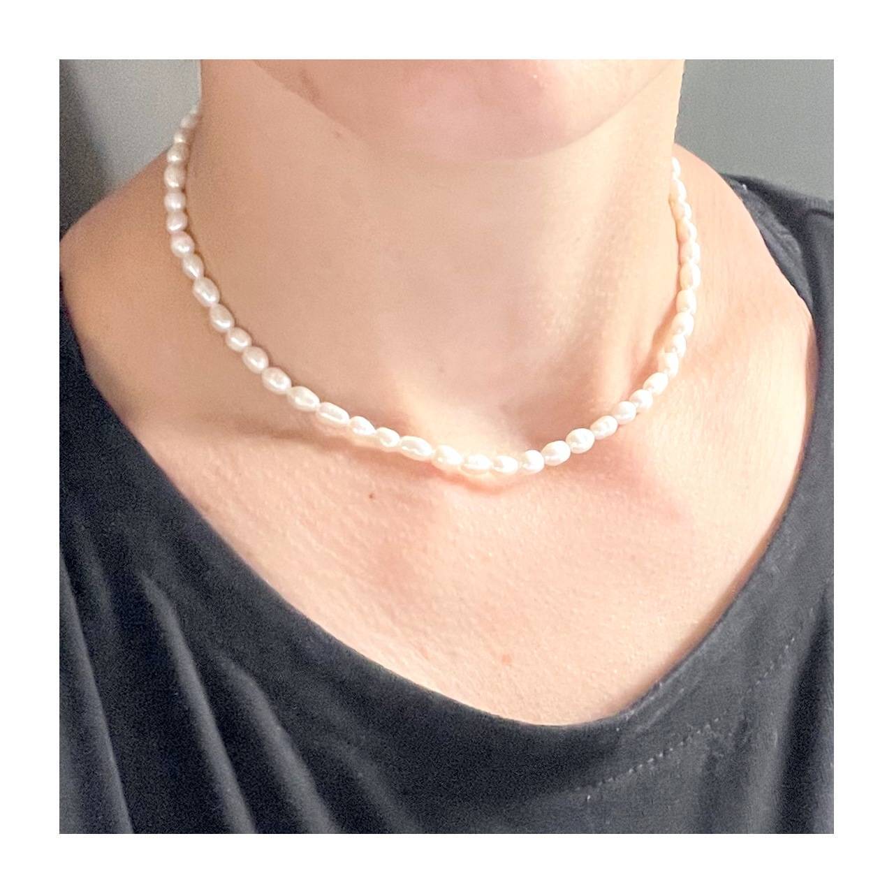 Mini Freshwater Pearls Necklace / Náhrdelník z drobných oválnych sladkovodných perál