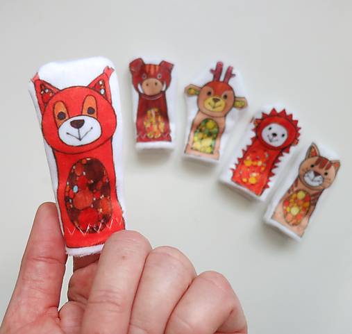 MINI pršteková maňuška - veverička