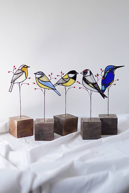 Dekorácie - Zápich Vtáčiky - 17651106_