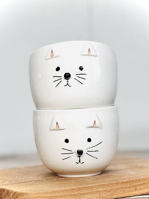 Pohárik cappuccino Mačička porcelán
