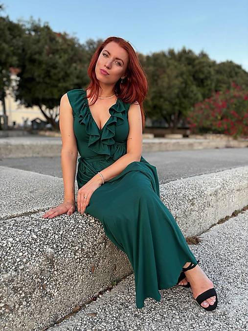 Šaty - Bambusové volánové zavinovacie šaty Melissa - 17651459_