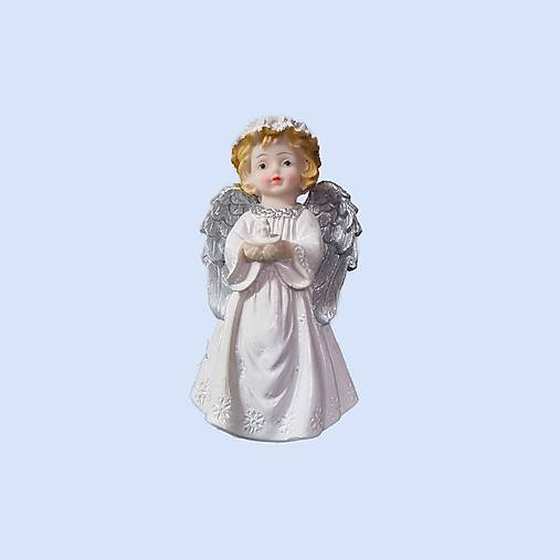 Dekorácie - Dušičky - Anjel na hrob malý  so sviečkou11cm - dekorácia - 17652910_