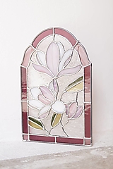 Dekorácie - Vitráž Magnólie - 17652528_
