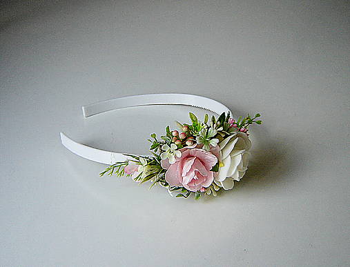 Ozdoby do vlasov - Dívčí čelenka kytičková - 17653460_