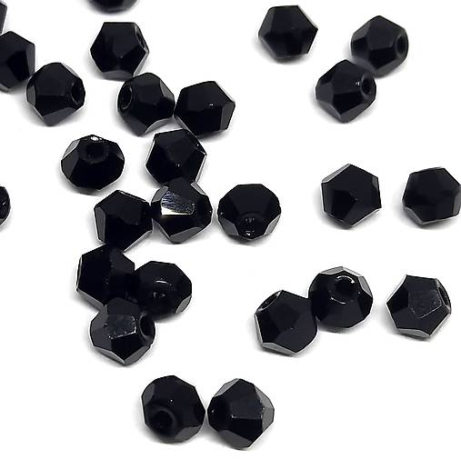 Sklenené korálky bicone 4mm-1ks