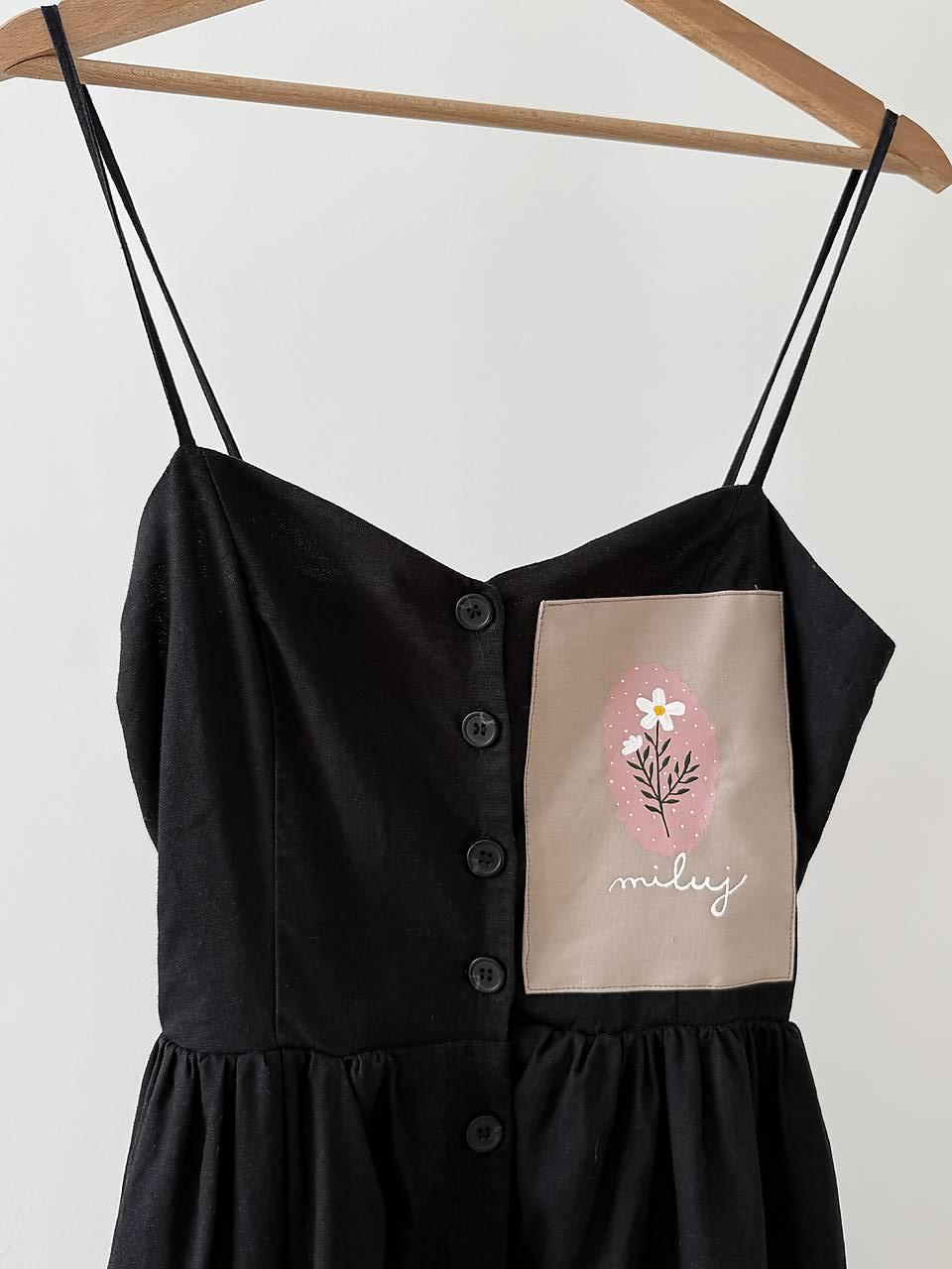 Upcyklované ľanové šaty MILUJ