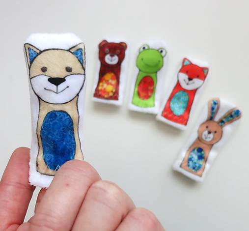 MINI pršteková maňuška - sada lesné zvieratká II