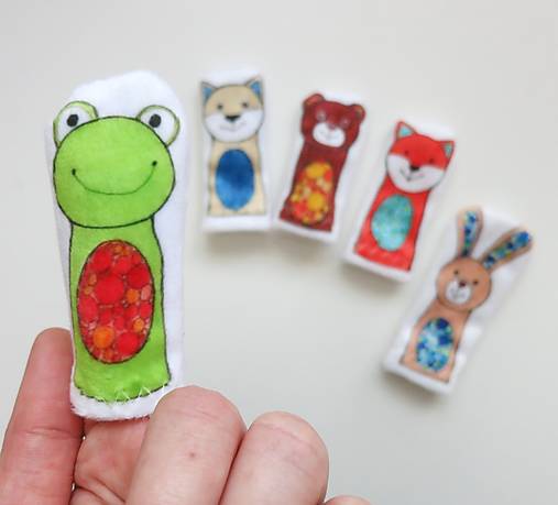 MINI pršteková maňuška - sada lesné zvieratká II